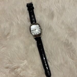 Silpada Black Leather Watch